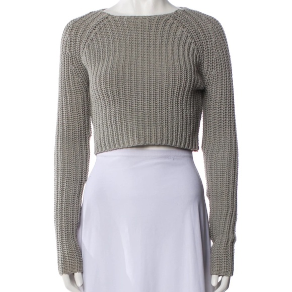 T by Alexander Wang Bateau Neckline SweaterDescription T by Alexander Wang Cropp - Picture 1 of 3